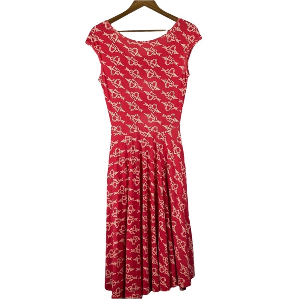 Effie’s Heart Sightseeing Midi Dress Cutouts Sensory Romantic Red Valentine Sz S